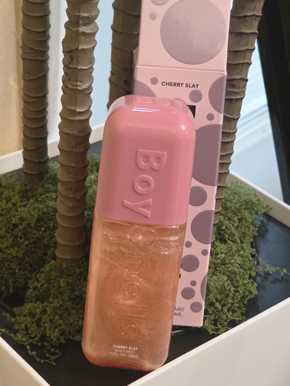 Boy Smells Cherry Slay Shimmering Body Mist - Pink & Gold